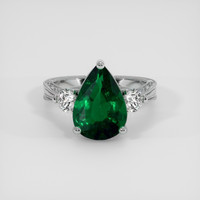 3.25 Ct. Emerald Ring, 18K White Gold 1