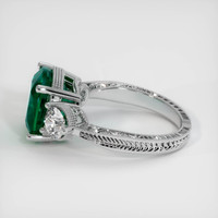 4.39 Ct. Emerald Ring, 18K White Gold 4