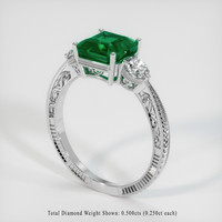 2.07 Ct. Emerald Ring, 18K White Gold 2