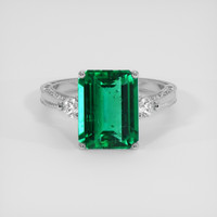 4.31 Ct. Emerald Ring, 18K White Gold 1