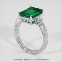 4.31 Ct. Emerald Ring, 18K White Gold 2