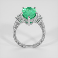 4.50 Ct. Emerald Ring, 18K White Gold 3
