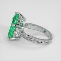 4.50 Ct. Emerald Ring, 18K White Gold 4