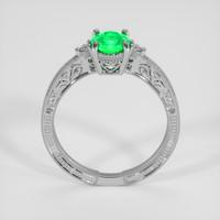 0.60 Ct. Emerald Ring, 18K White Gold 3