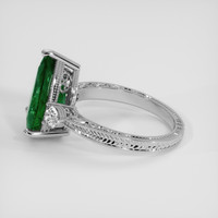 4.08 Ct. Emerald Ring, 18K White Gold 4