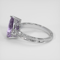 3.56 Ct. Violet Sapphire Ring, 18K White Gold 4