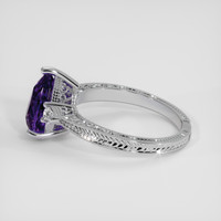 2.56 Ct. Purple Sapphire Ring, 18K White Gold 4