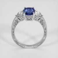 2.25 Ct. Blue Sapphire Ring, 18K White Gold 3