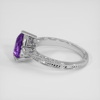 2.05 Ct. Purple Sapphire Ring, 18K White Gold 4