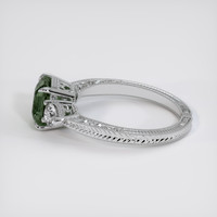 1.85 Ct. Green Sapphire Ring, 18K White Gold 4