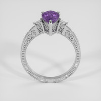 1.75 Ct. Purple Sapphire Ring, 18K White Gold 3