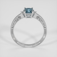 1.62 Ct. Greenish Blue Sapphire Ring, 18K White Gold 3