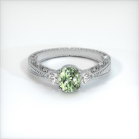 1.27 Ct. Sapphire Ring, 18K White Gold 1