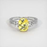 2.68 Ct. Sapphire Ring, 18K White Gold 1