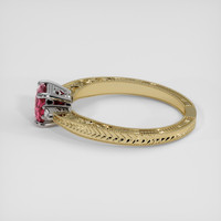 0.85 Ct. Reddish Purple Rhodolite Garnet Ring, 14K White & Yellow 4