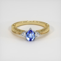 0.75 Ct. Sapphire Ring, 14K White & Yellow 1