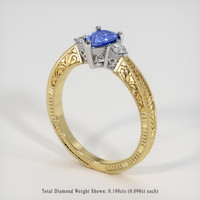 0.75 Ct. Sapphire Ring, 14K White & Yellow 2