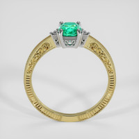0.76 Ct. Emerald Ring, 18K White & Yellow 3