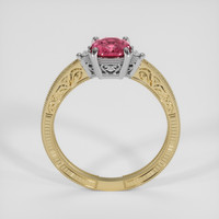 0.85 Ct. Reddish Purple Rhodolite Garnet Ring, 18K White & Yellow 3