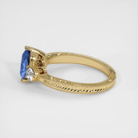 1.08 Ct. Blue Sapphire Ring, 10K Yellow Gold 4
