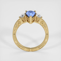 0.90 Ct. Blue Sapphire Ring, 10K Yellow Gold 3