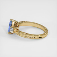 0.90 Ct. Blue Sapphire Ring, 10K Yellow Gold 4