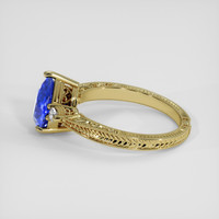 2.01 Ct. Blue Sapphire Ring, 10K Yellow Gold 4