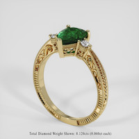 2.73 Ct. Green Sapphire Ring, 10K Yellow Gold 2