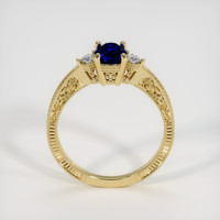0.81 Ct. Blue Sapphire Ring, 10K Yellow Gold 3