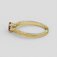 0.55 Ct. Ruby Ring, 14K Yellow Gold 4