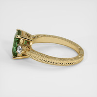 3.03 Ct. Bluish Green Sapphire Ring, 14K Yellow Gold 4