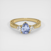 0.75 Ct. Sapphire Ring, 14K Yellow Gold 1