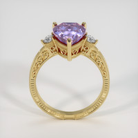 3.56 Ct. Violet Sapphire Ring, 14K Yellow Gold 3