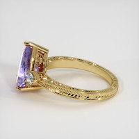 3.56 Ct. Violet Sapphire Ring, 14K Yellow Gold 4