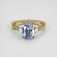 2.57 Ct. Bi Color Sapphire Ring, 14K Yellow Gold 1