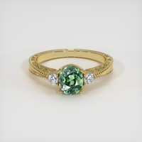 1.55 Ct. Sapphire Ring, 14K Yellow Gold 1