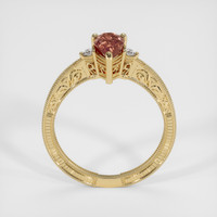 1.00 Ct. Padparadscha Sapphire Ring, 14K Yellow Gold 3