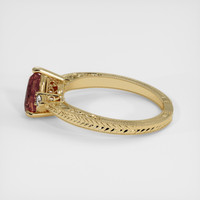 1.00 Ct. Padparadscha Sapphire Ring, 14K Yellow Gold 4