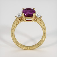 3.06 Ct. Pinkish Purple Sapphire Ring, 14K Yellow Gold 3