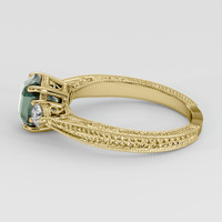 2.02 Ct. Bluish Green Sapphire Ring, 14K Yellow Gold 4