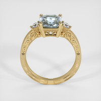2.75 Ct. Greenish Blue Sapphire Ring, 14K Yellow Gold 3
