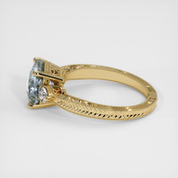 2.75 Ct. Greenish Blue Sapphire Ring, 14K Yellow Gold 4