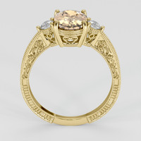 2.00 Ct. Peach Sapphire Ring, 14K Yellow Gold 3
