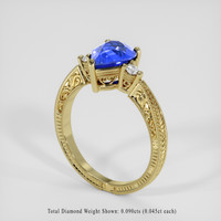 2.01 Ct. Blue Sapphire Ring, 14K Yellow Gold 2