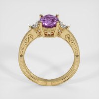 2.03 Ct. Pinkish Purple Sapphire Ring, 14K Yellow Gold 3