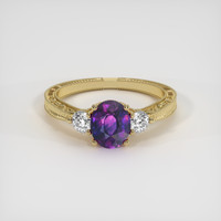 1.13 Ct. Bi Color Sapphire Ring, 14K Yellow Gold 1