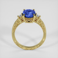 2.56 Ct. Blue Sapphire Ring, 14K Yellow Gold 3