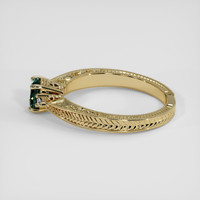 0.46 Ct. Bluish Green Sapphire Ring, 14K Yellow Gold 4