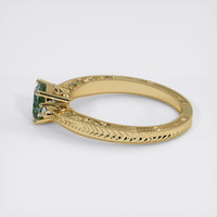 0.97 Ct. Bluish Green Sapphire Ring, 14K Yellow Gold 4