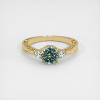 0.90 Ct. Sapphire Ring, 14K Yellow Gold 1